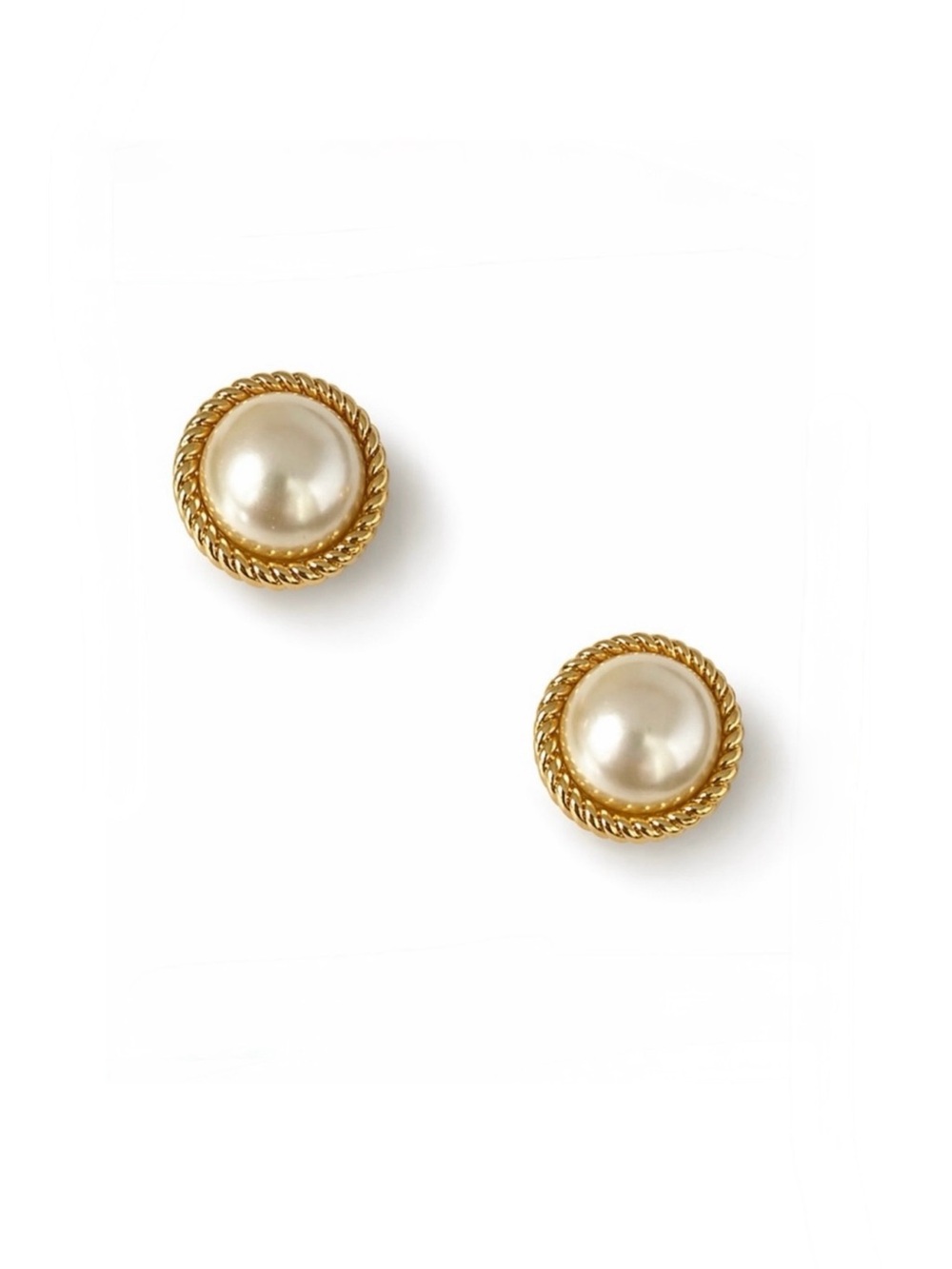 Kate Spade Gold-Tone Pearl Button Stud Earrings